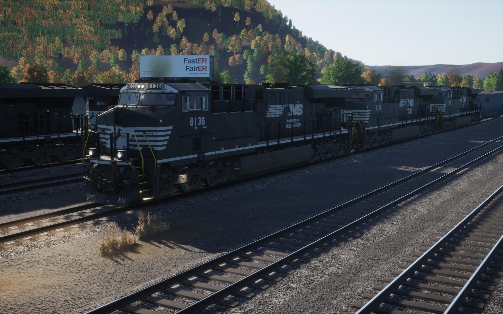 模拟火车世界4|tsw4:我在ns当es44ac驾驶员(上)【万吨煤炭列车】