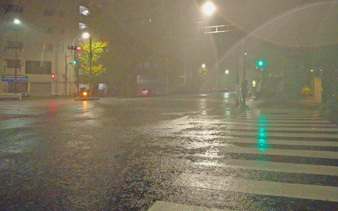 [图]【4K漫步雨雪】☔暴雨之夜漫步东京新宿早稻田（8小时超强助眠版）