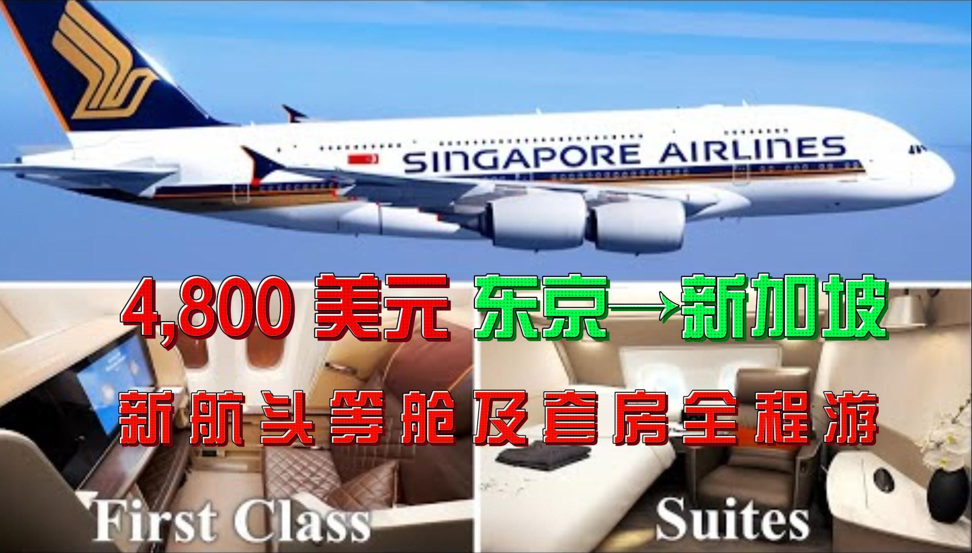 【航空旅游】4800美元体验新航头等舱及套房全程游|东京→新加坡哔哩哔哩bilibili