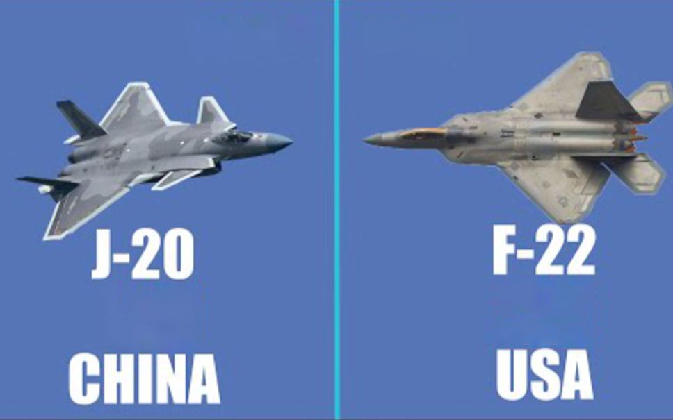 歼20和f35同框图片