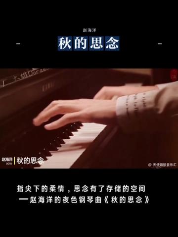 指尖下的柔情,思念有了存储的空间,赵海洋的夜色钢琴曲《秋的思念》灵魂无处安放,只有选择流浪天边哔哩哔哩bilibili