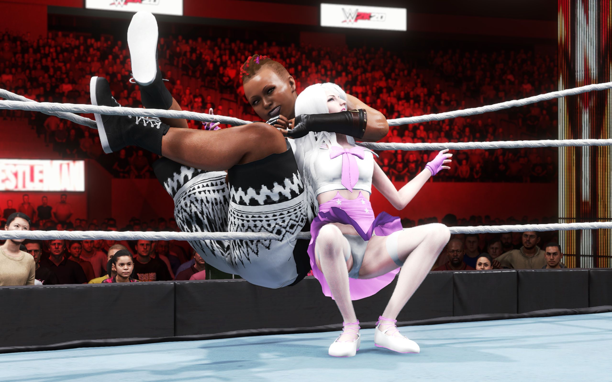 [图]《WWE2K20》杰克vs雪莉 摔角狂热