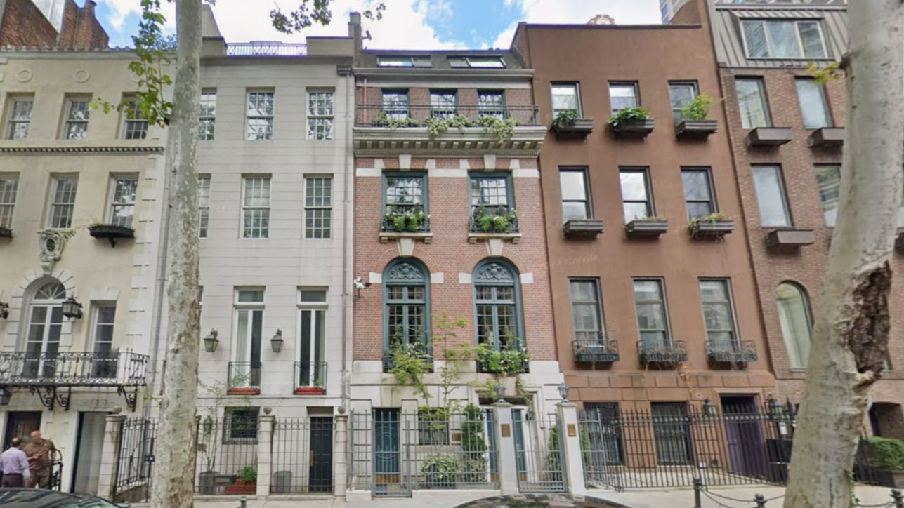 美国纽约上东区1950万美元褐石联排别墅,奢华法式装修花园顶级主卧