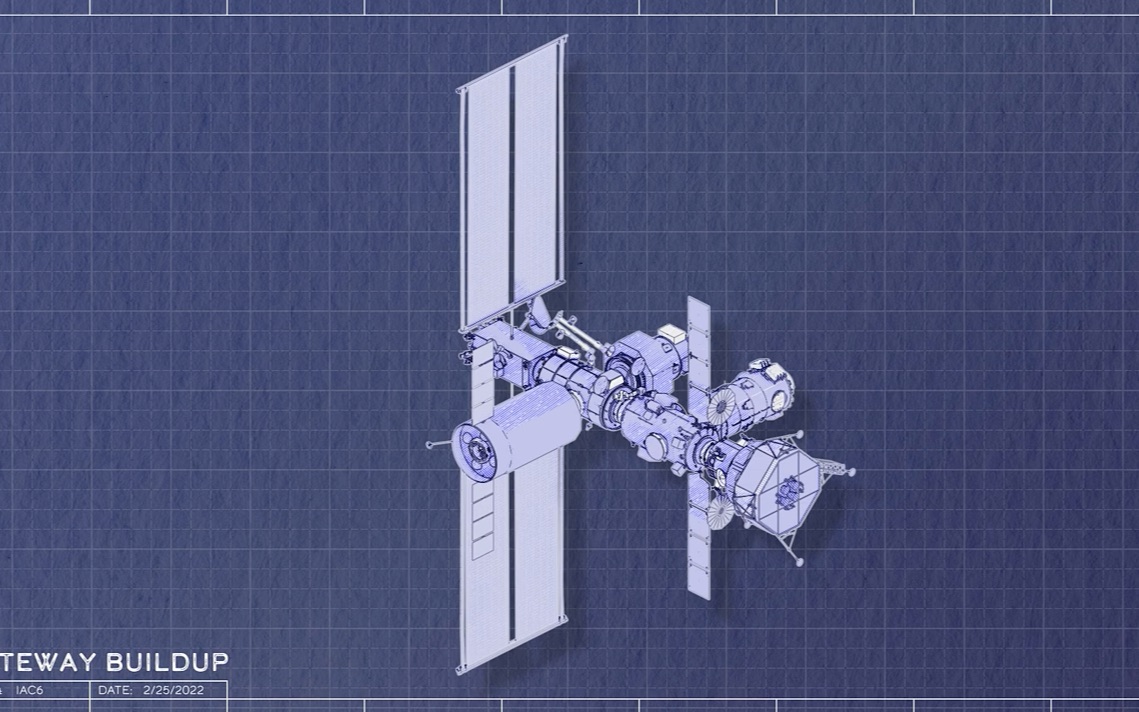 一段动画介绍月球“门户”空间站是如何构建、运营的哔哩哔哩bilibili