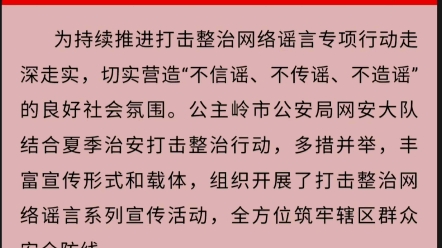 夏季行动丨网安大队:打击整治网络谣言 共筑清朗网络空间哔哩哔哩bilibili