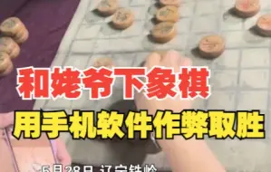 Descargar video: 辽宁铁岭男子和姥爷下象棋，用手机软件作弊取胜，网友：这孙子是真孙子啊