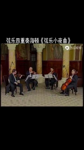 海頓的這支小夜曲以絃樂四重奏的形式演奏,加弱音器的小提琴在樂曲一