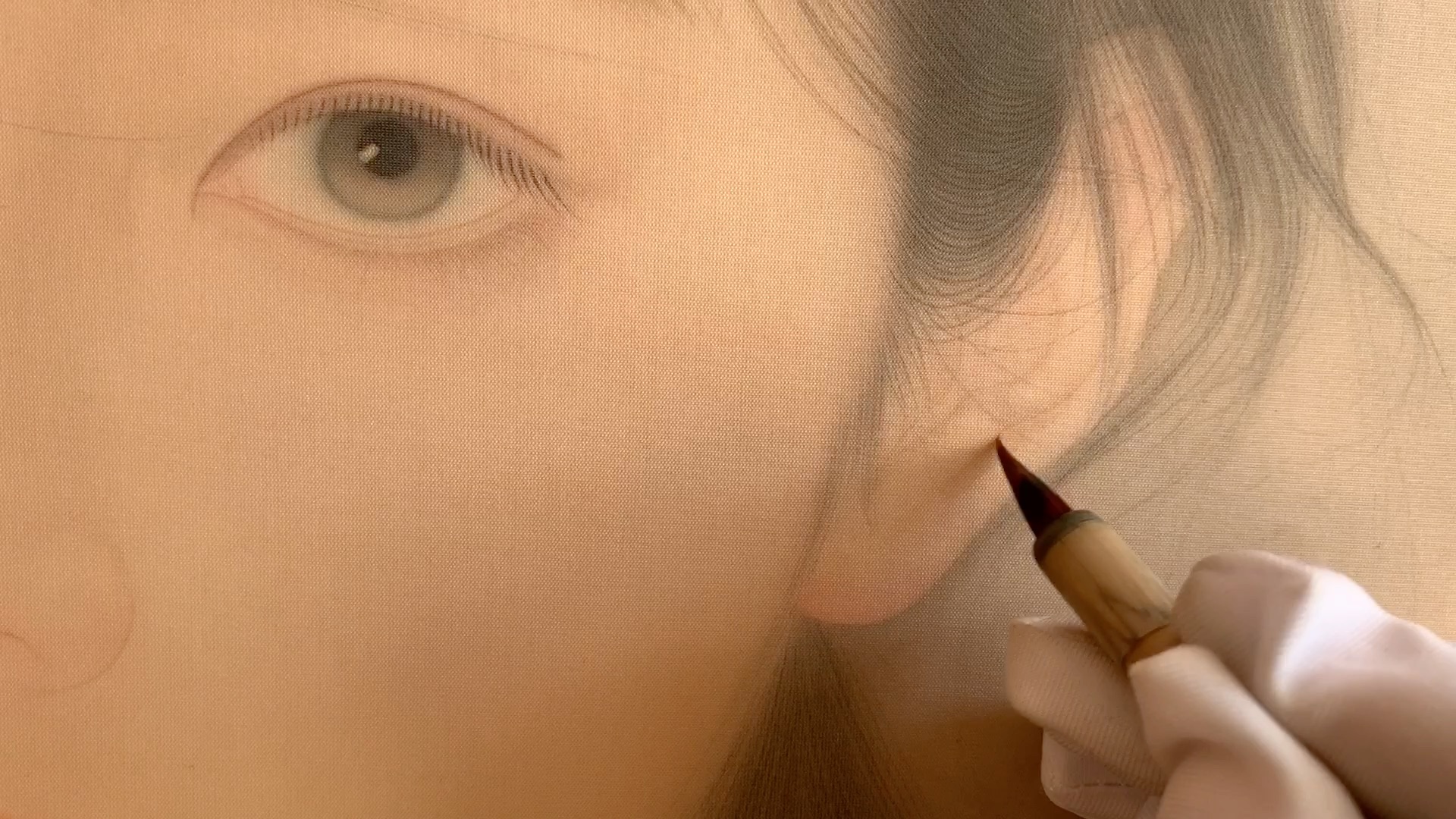 工笔画耳朵画法