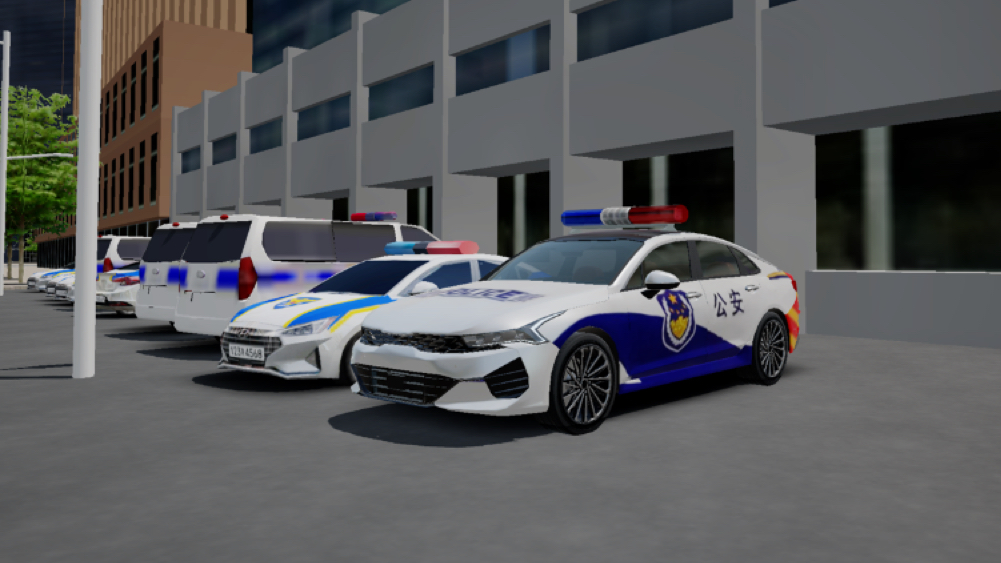 起亚k5 中国警车贴图 【3d驾驶游戏4.0】