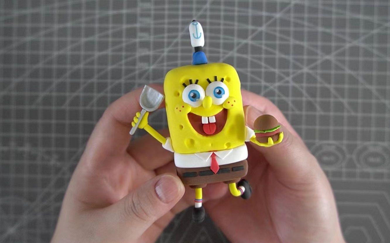 海绵宝宝粘土教程来咯