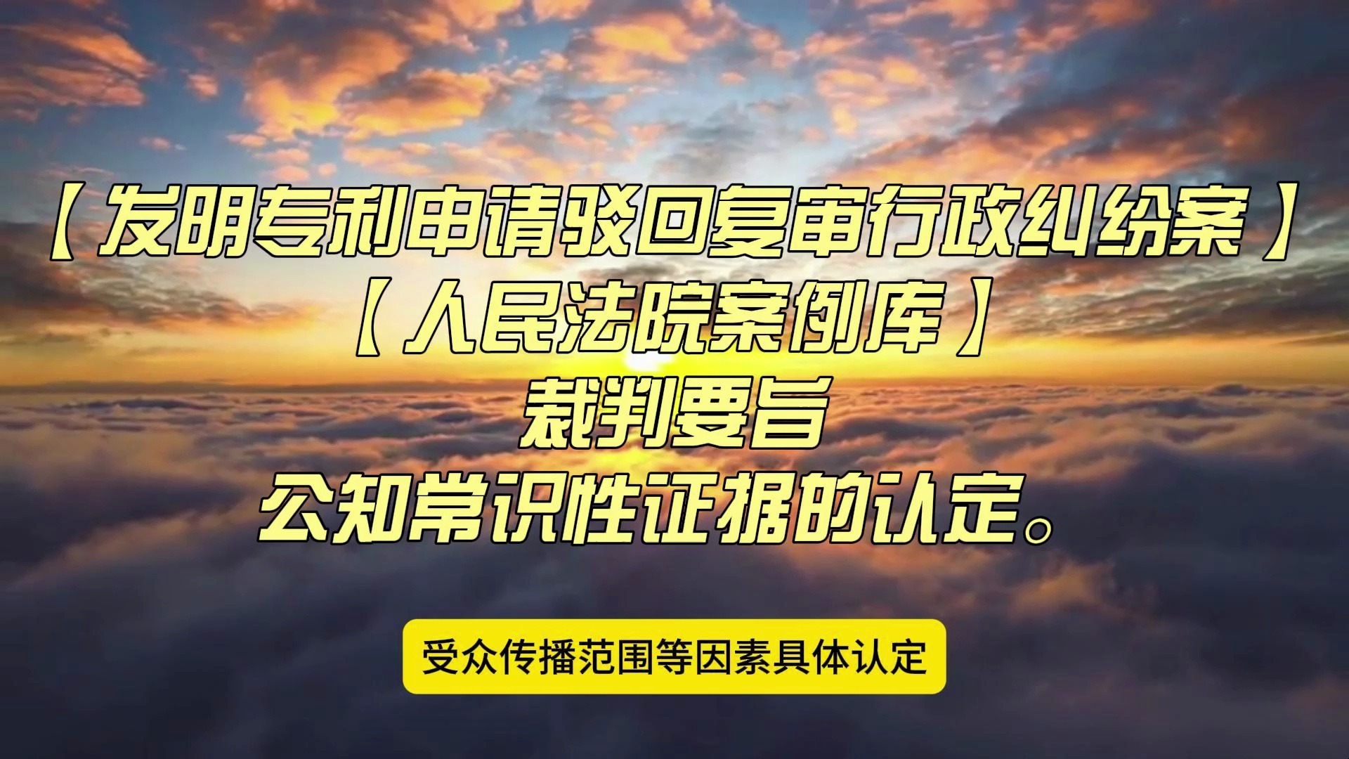 【发明专利申请驳回复审行政纠纷案】【人民法院案例库】公知常识性证据的认定.哔哩哔哩bilibili