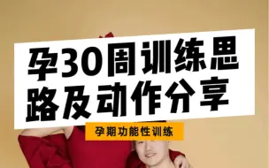 Download Video: 孕30周训练思路及动作分享