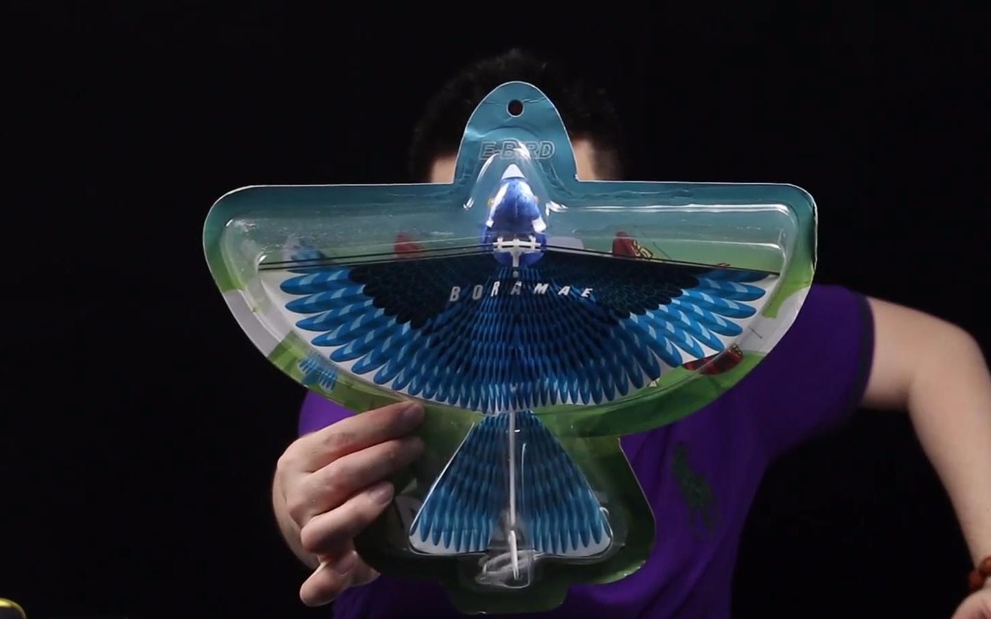 花33块钱买的电动鲁班鸟去外面飞的时候飞到树上拿不下来了