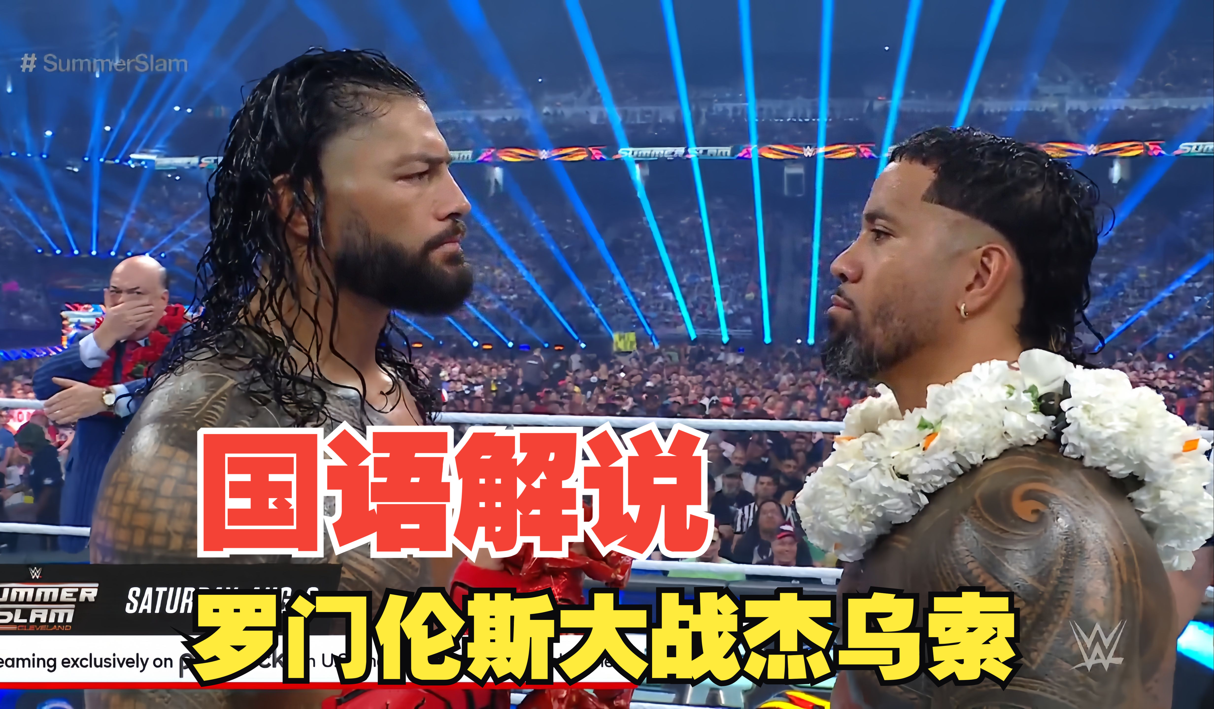 wwe罗门伦斯vs布洛克图片