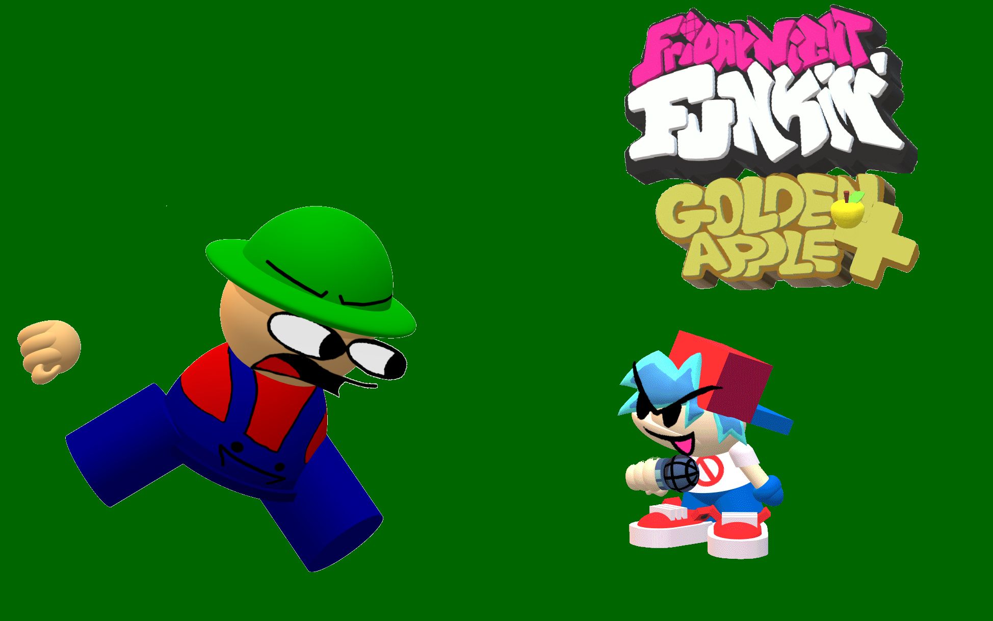 fnf优质mod vs dave and bambi golden apple plus  disruption周