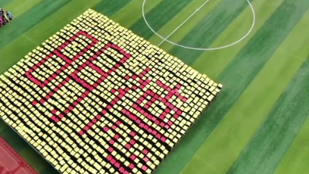 湖工大军训汇演数字方阵