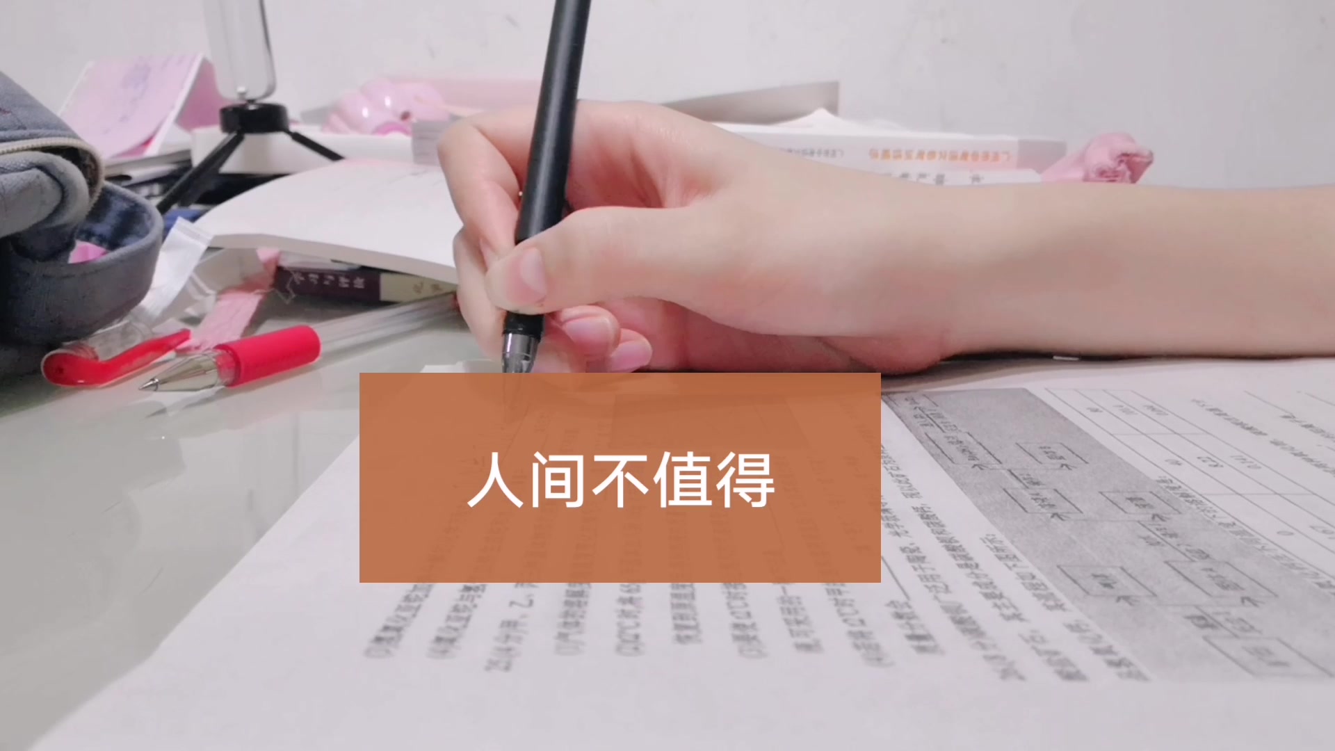 【lemon洛溪】当你写作业时唱歌《人间不值得》