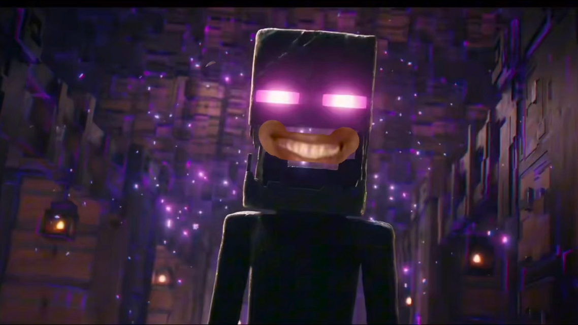 孩子们我是大电影唯一的末影人,我被刚玩不到一个小时的小登乱斧砍死