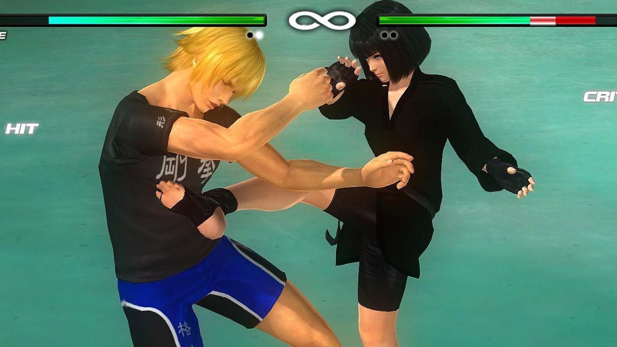 【doa5】中学生格斗社团比赛:初三女生vs高二男生 "嘻嘻,在擂台上输给