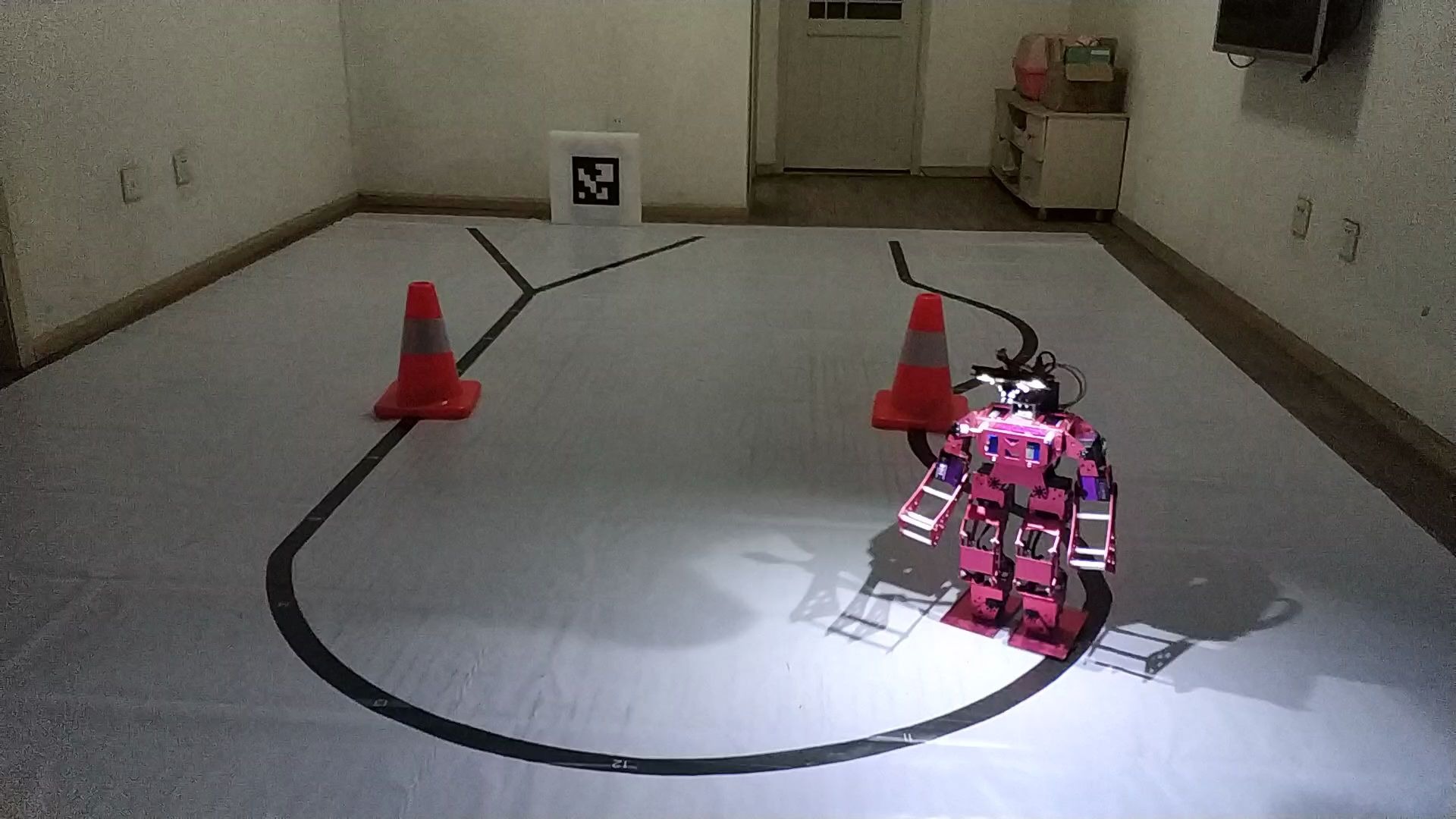 人型机器人视觉巡线 避障 aruco tag识别