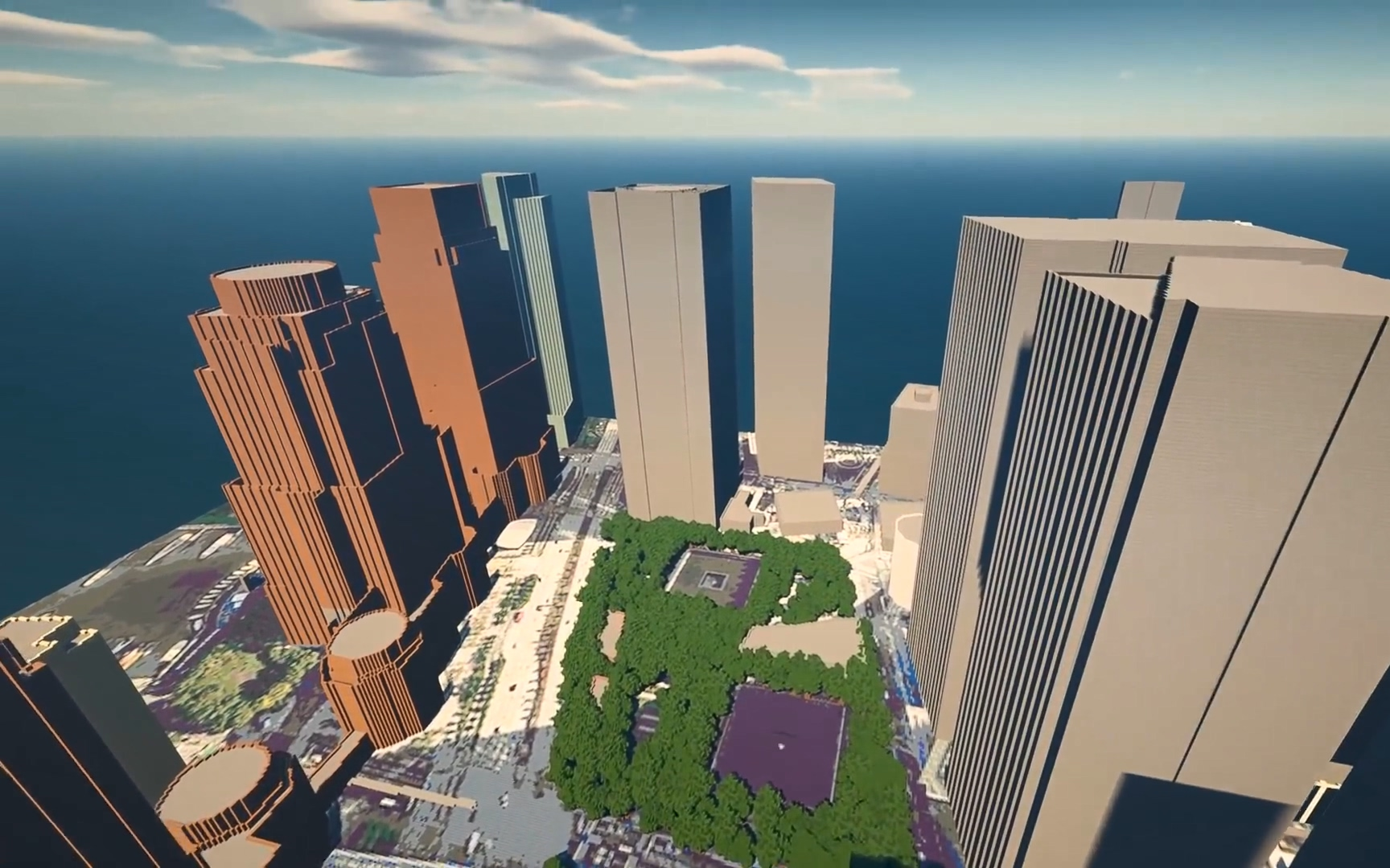 【minecraft】1:1还原纽约市·第1集第一个建筑物和街道
