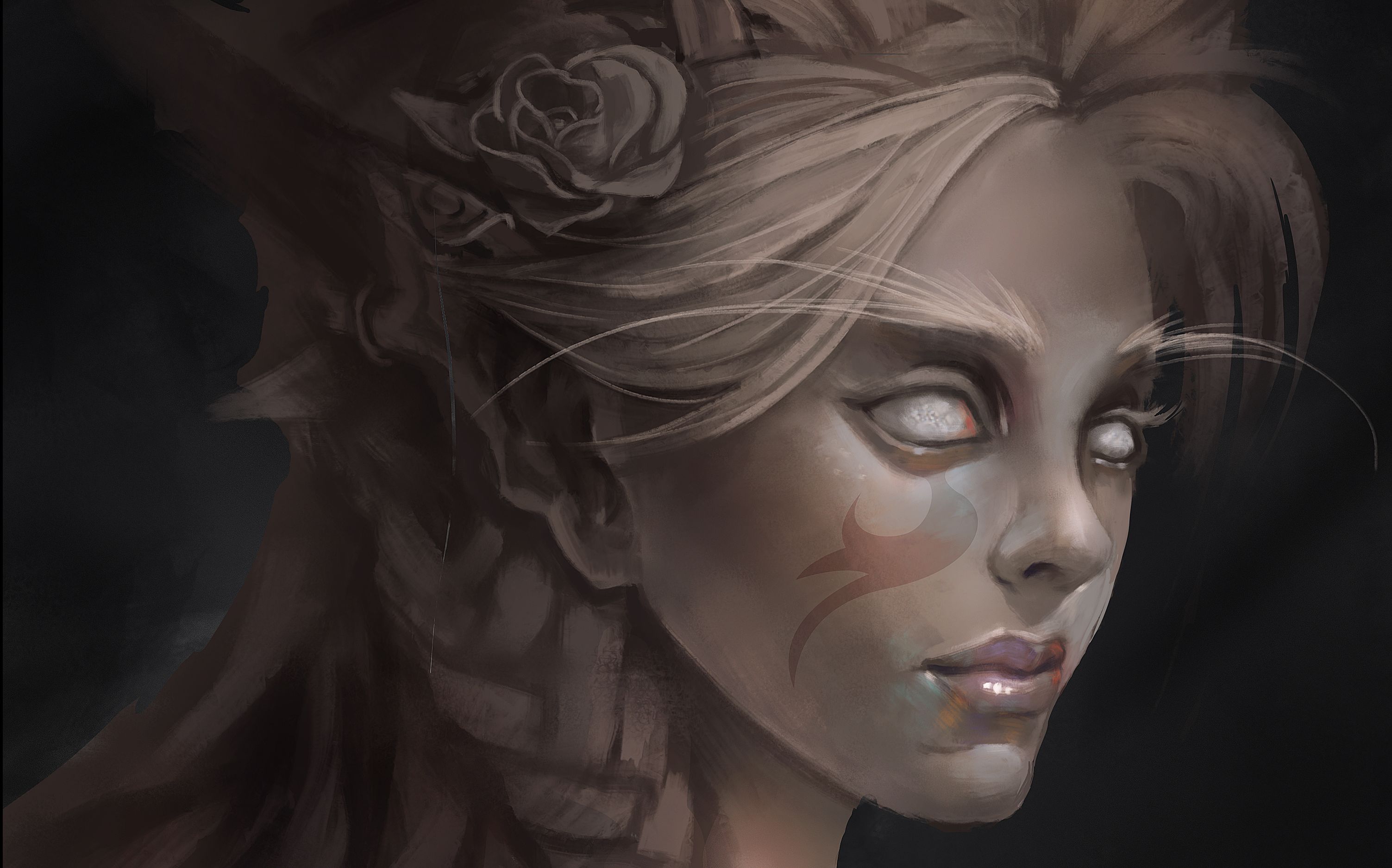 手绘暗黑系-女精灵