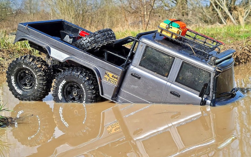 【泥泞越野】axial scx10ii 乌尼莫克 umg10 6x6遥控越野攀爬车