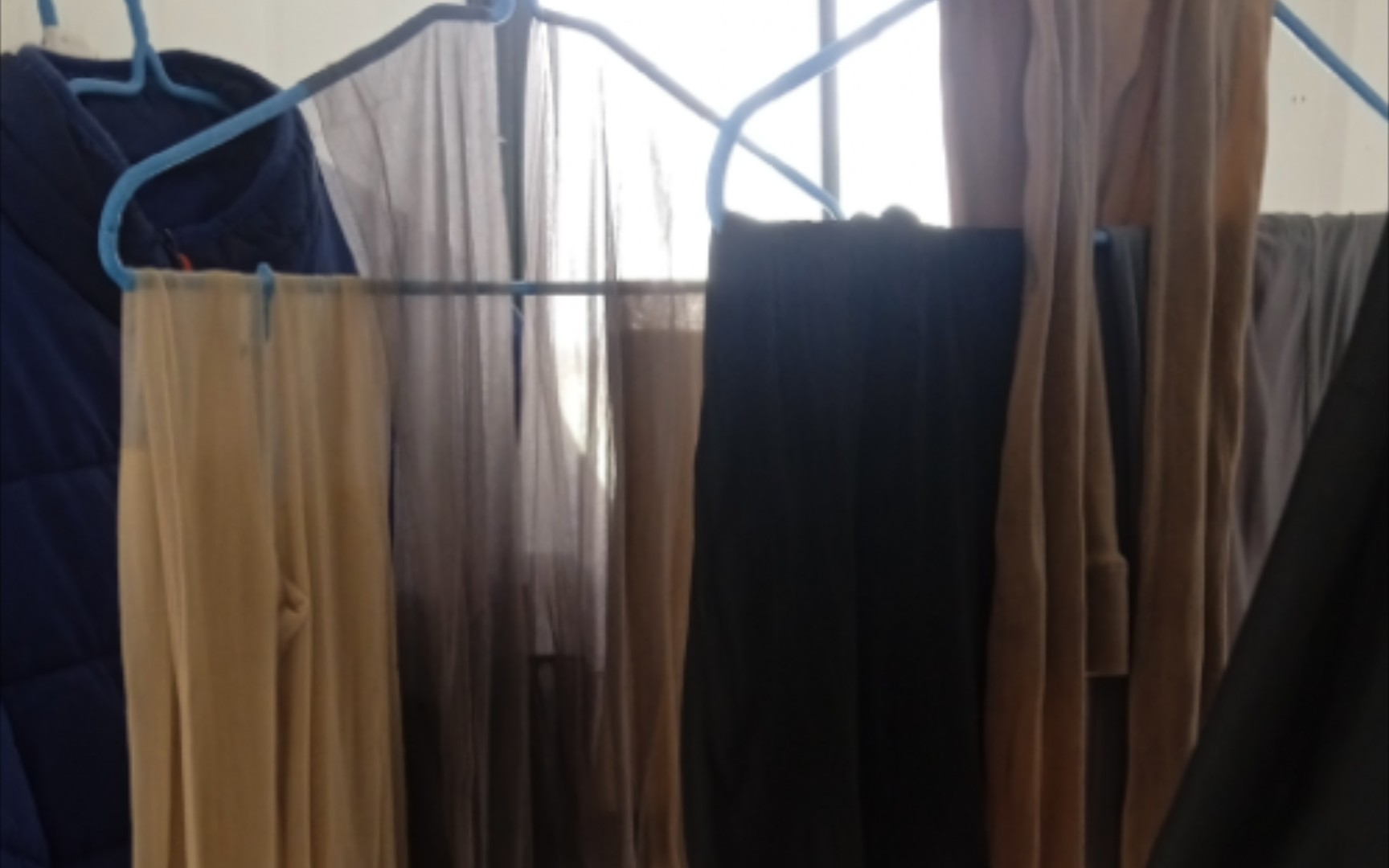 今天把丝袜和女装洗一下