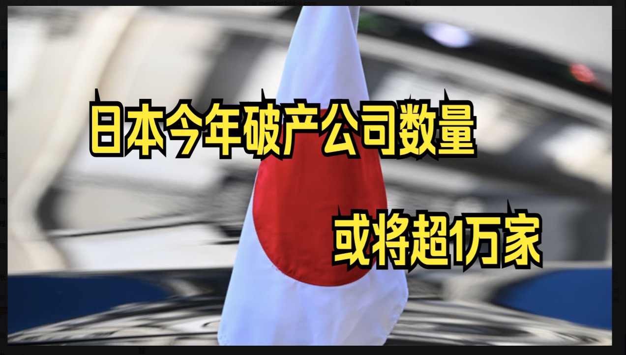 日本今年破产公司数量或将超1万家哔哩哔哩bilibili