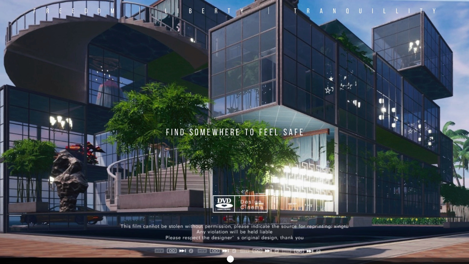 原创和平精英家园18-20级水上玻璃城