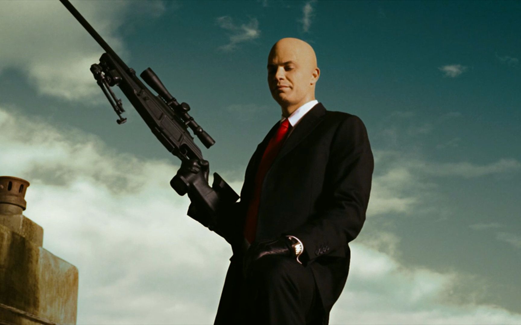 杀手代号47千万不要惹后脑纹有条形码的光头经典动作片