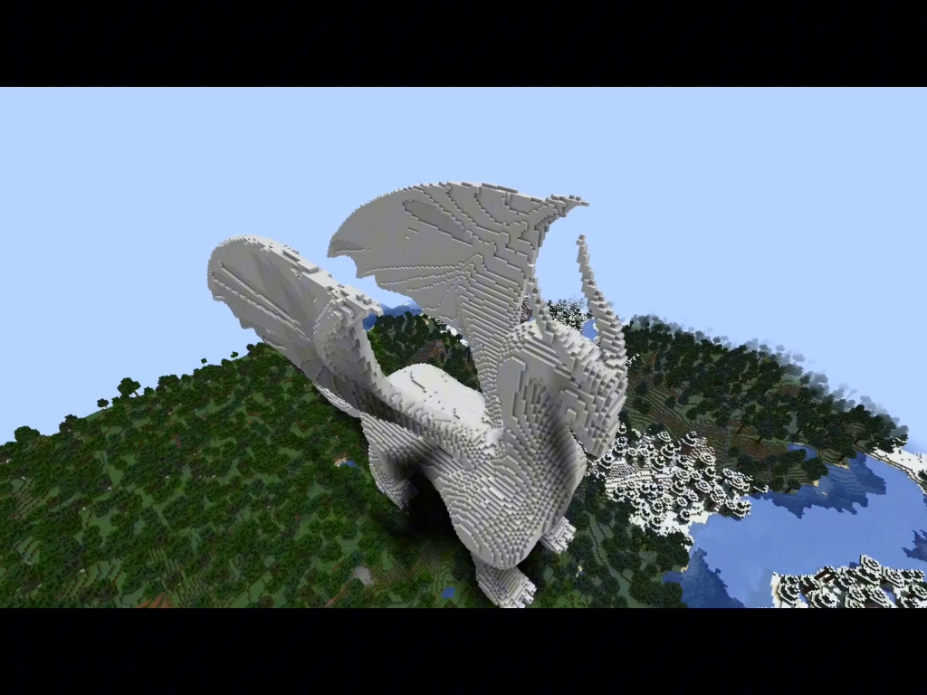 obj模型文件在我的世界里生成建筑-西方龙.