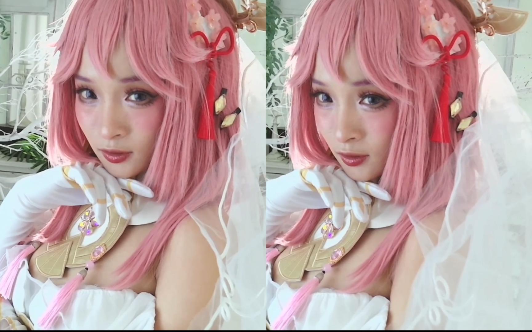 【裸眼3d|平行眼】原神八重神子cos!