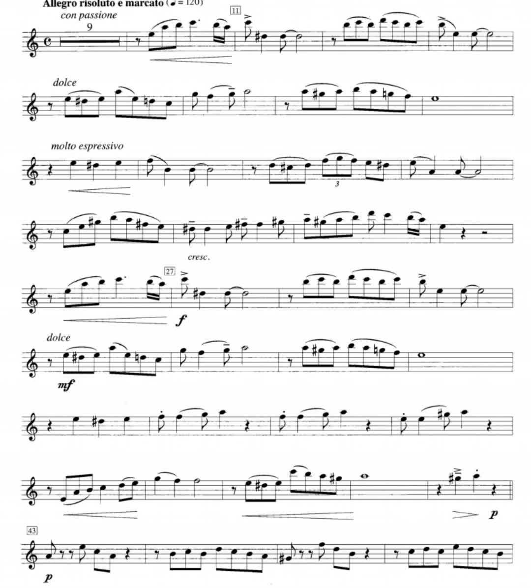 赠谱--探戈为你 长笛独奏 带伴奏音频