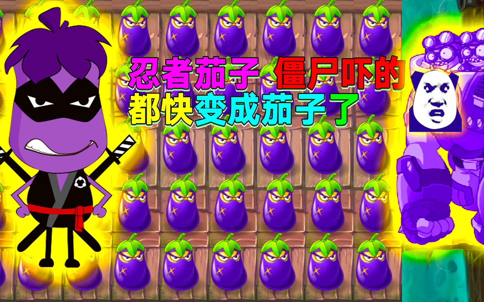 植物大战僵尸1级忍者茄子就这么厉害满级要无视10阶僵尸