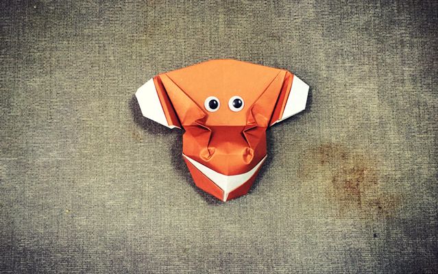 纸在乎你 手工折纸:猩猩(好有喜感)