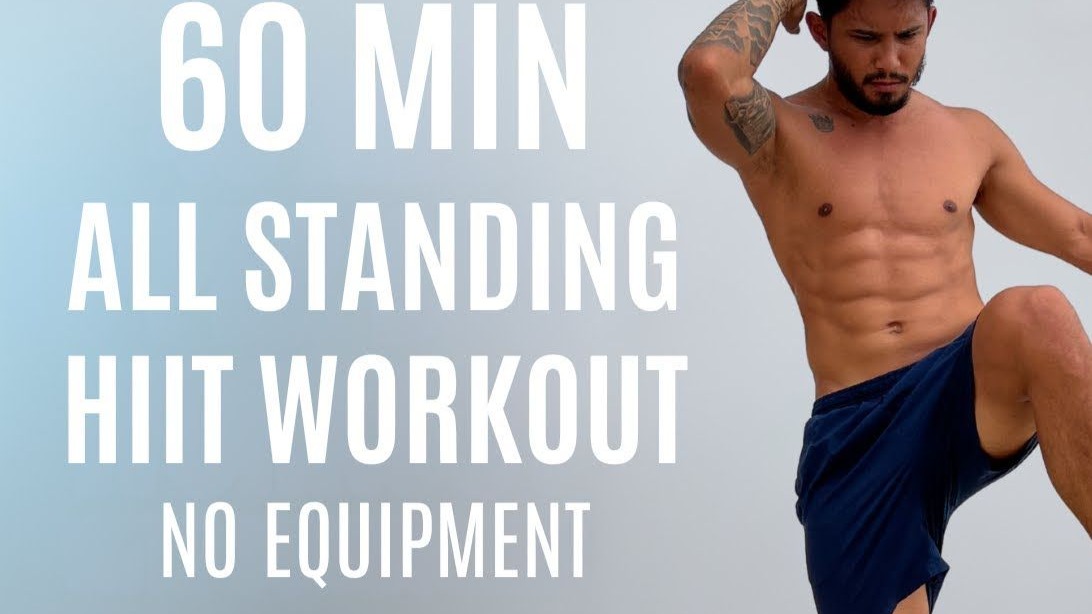 60 分钟全站式全身有氧 HIIT 训练 - 燃脂、增强心肺耐力、紧致核心 | 无需跳跃，无需器械，不重复