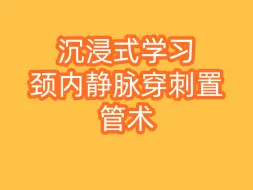 Descargar video: 沉浸式学习颈内静脉穿刺置管术