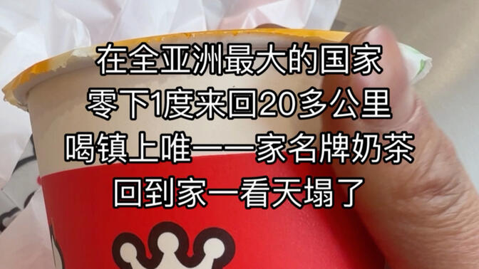 回家过年去镇上喝唯一一家奶茶，回家后天塌了，早知道不去了！