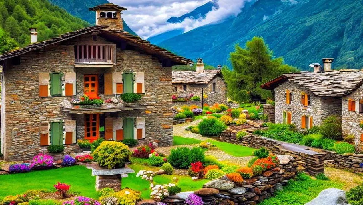 maggia, switzerland 4k - a unique charming swiss village in