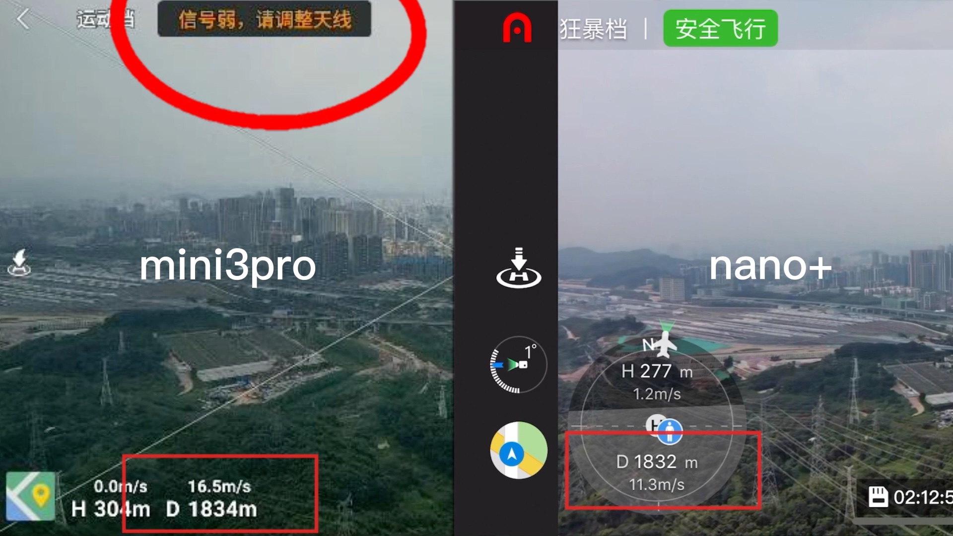 大疆mini3pro和道通nano圖傳對比