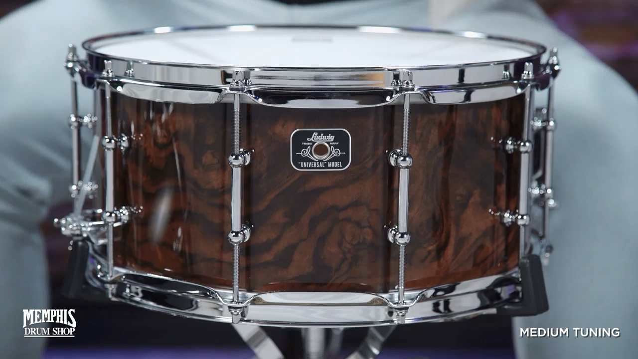 【架子鼓】ludwig 14*6.5 universal walnut snare drum (lu6514wa)