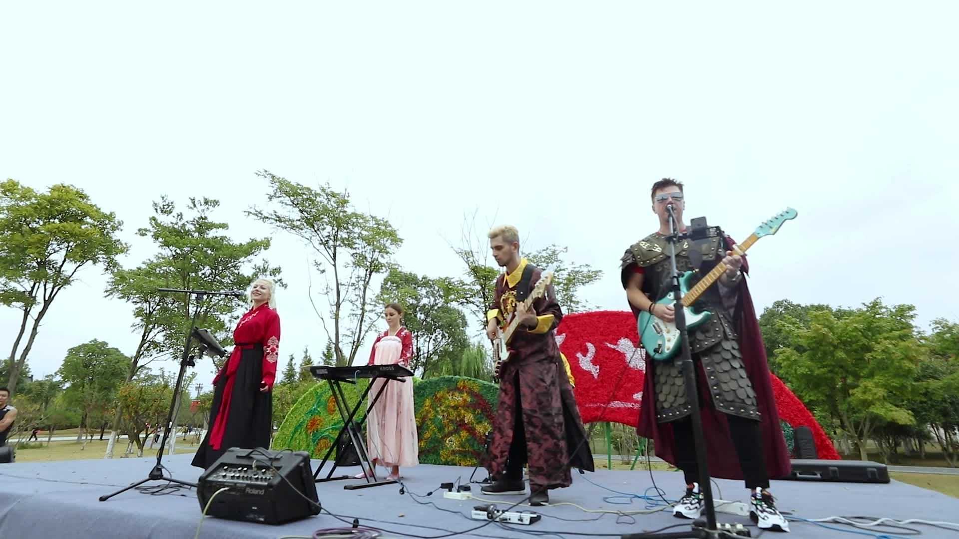 乐队片段东台西溪国潮文化节