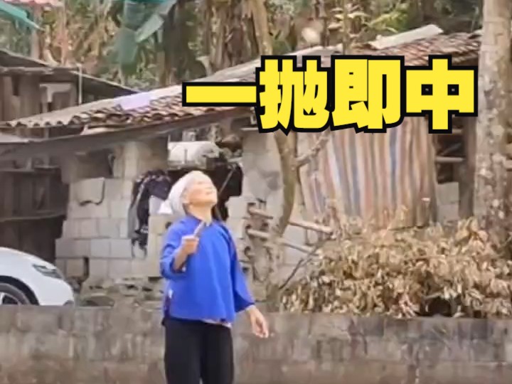 厉害!老奶奶抛绣球看呆网友