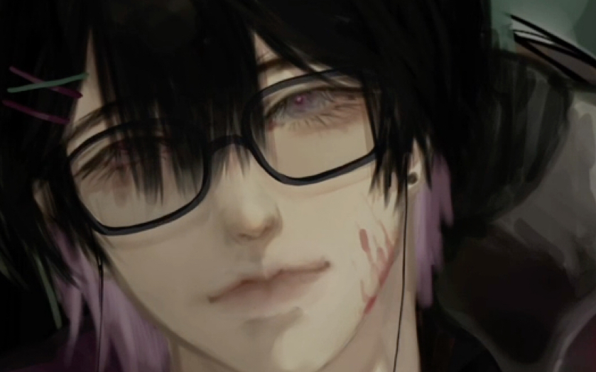 黑发紫瞳帅哥邀您观看刀人直播