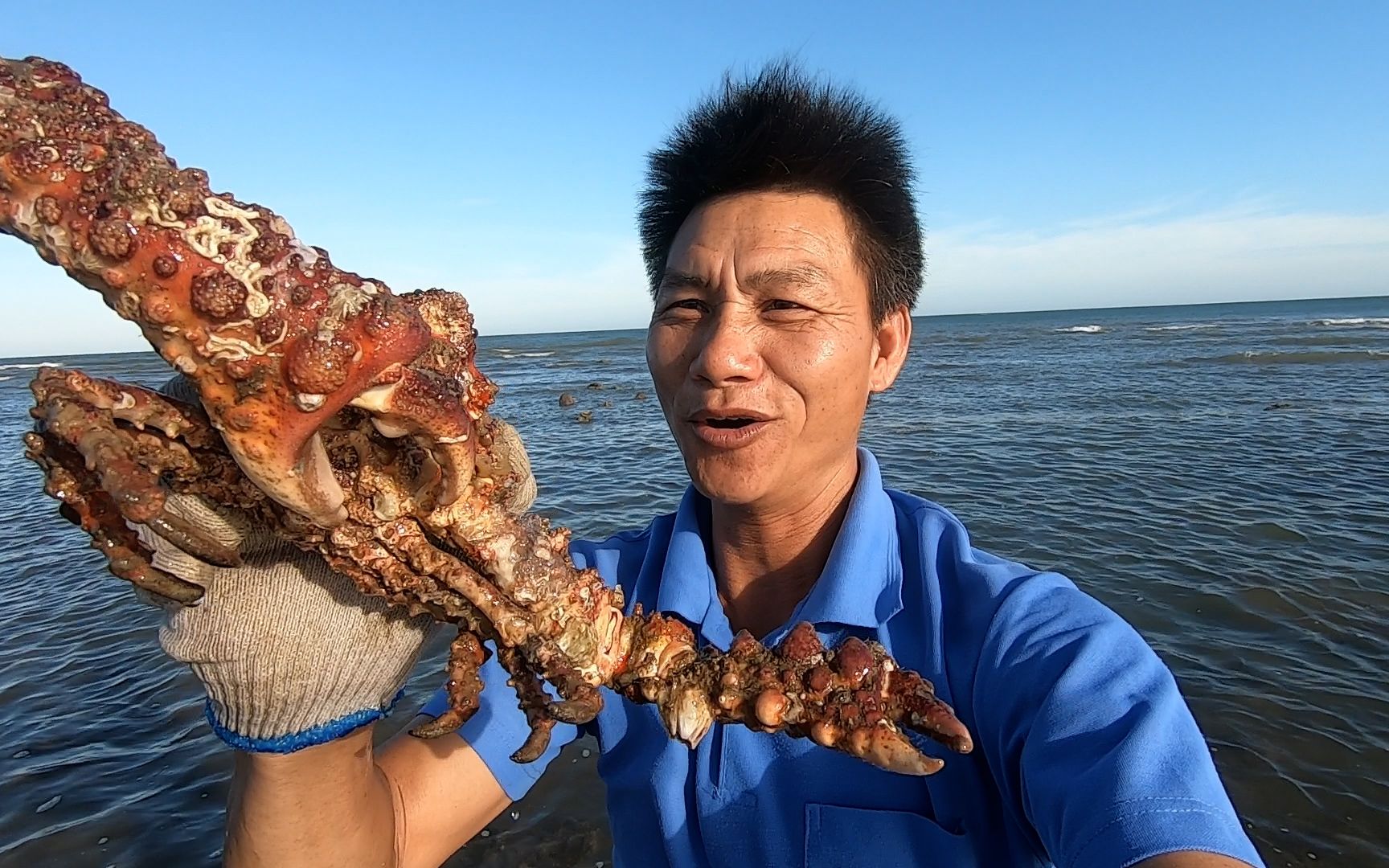 阿文赶海一不小心闯进"海盗窝",浑身坚硬似石头,真少见