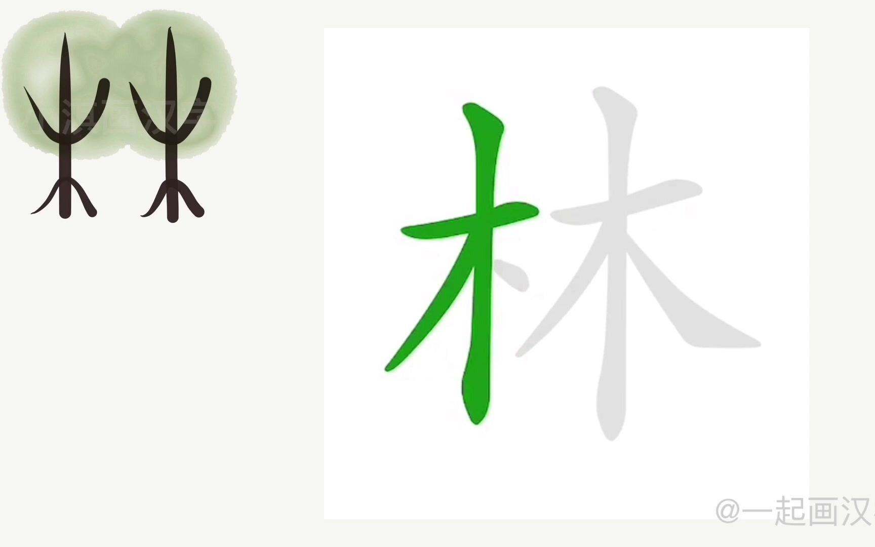 [图]「一起画汉字」识字合集：一年级上写字表100字（已完结）