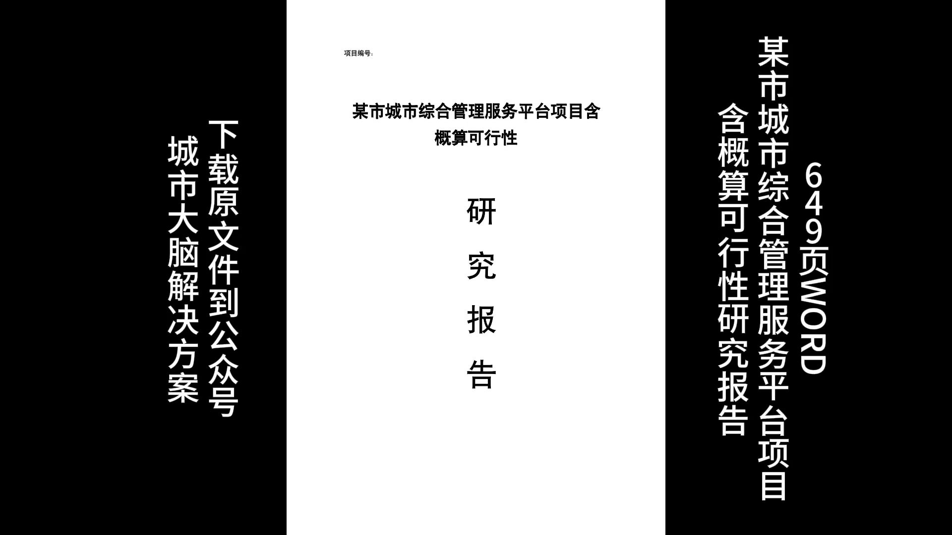 649页WORD | 某市城市综合管理服务平台项目含概算可行性研究报告哔哩哔哩bilibili