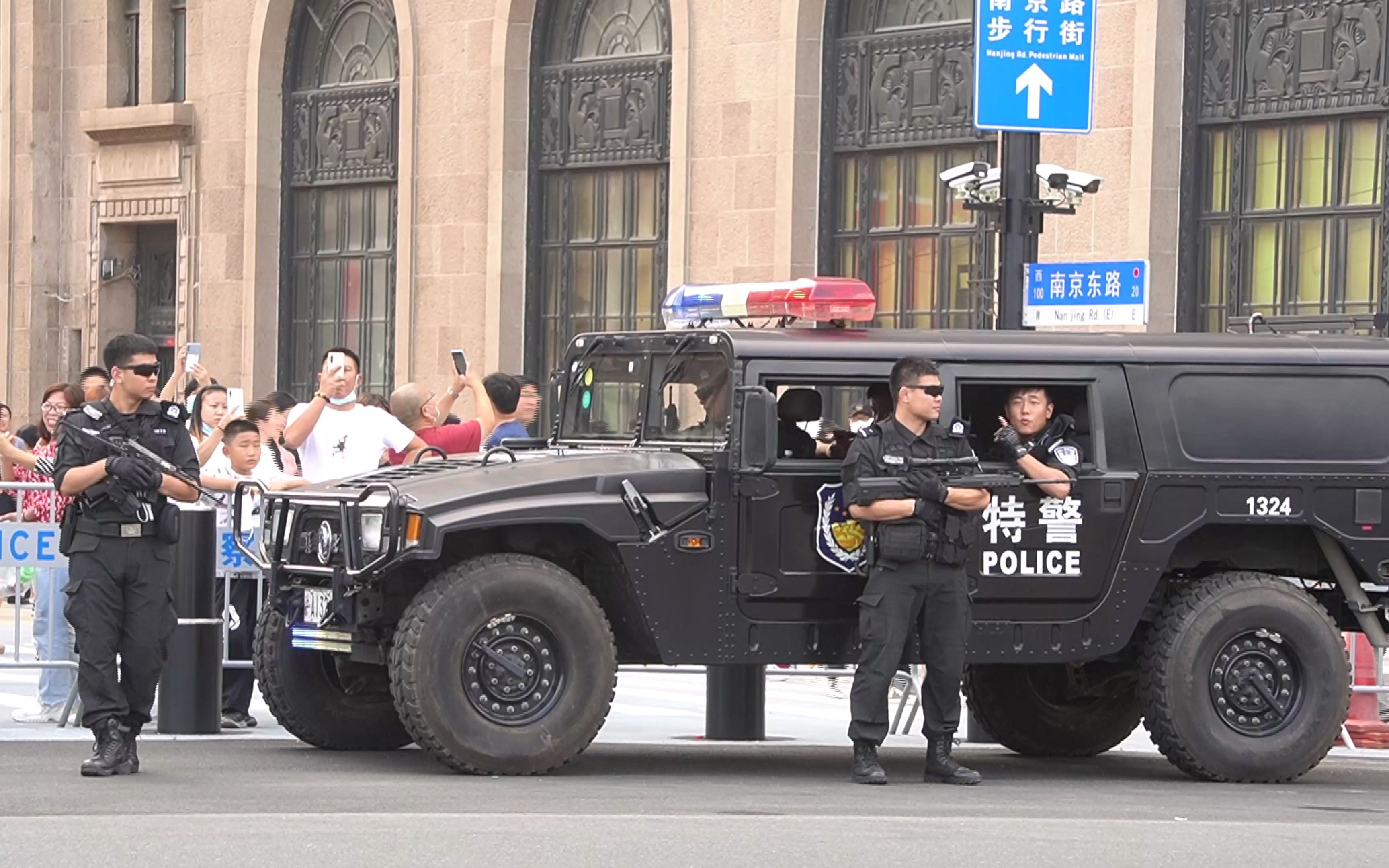 【国庆系列】【上海公安】国庆安保时的黄浦特警与猛士_哔哩哔哩_bili