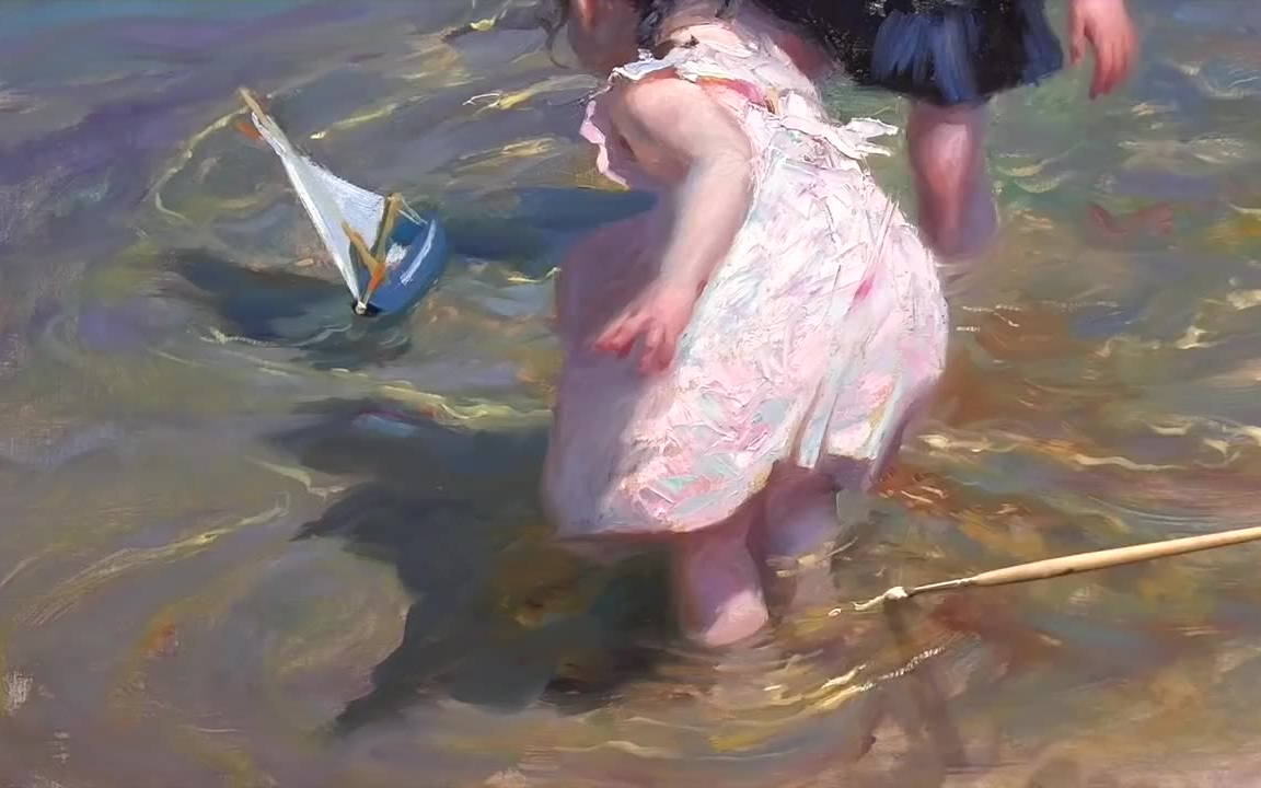 [图]【油画】VLADIMIR VOLEGOV. Where does childhood go- 65x80 cm, oil on canvas 绘画过程